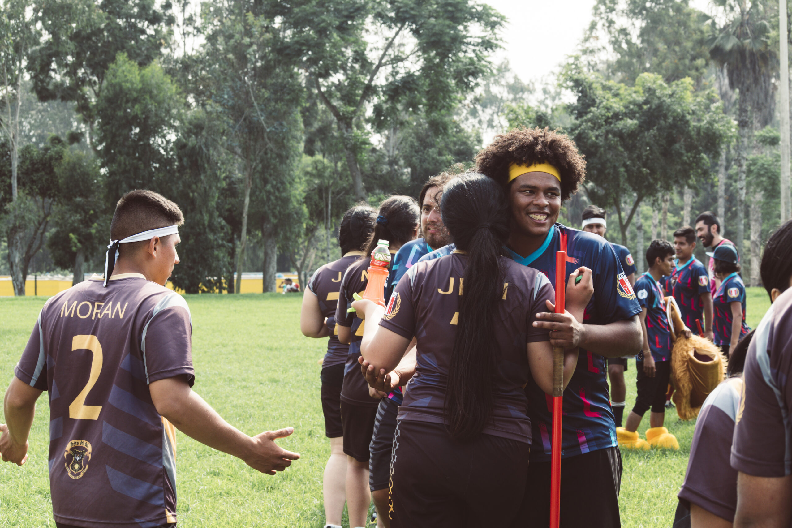 Players hugging at Copa Del Sur Tournament